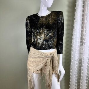 Witchy Fairy Grunge Whimsygoth Hippie Tie-Dye Popcorn Top